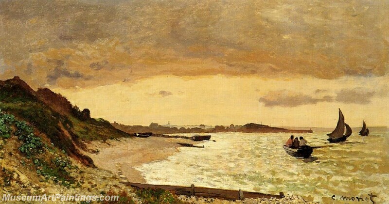 The Coast at Sainte Adresse Painting