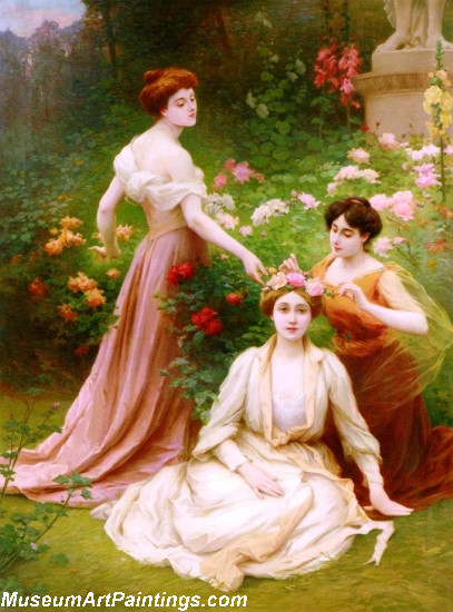 The Crown of Roses Painting by Jules Scalbert