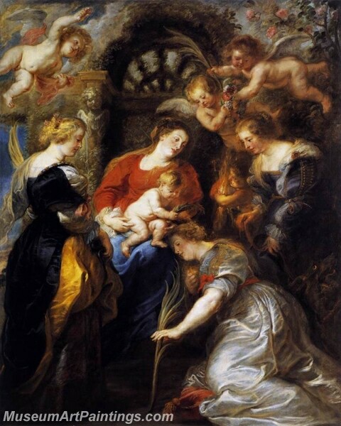 The Crowning of St Catherine Painting