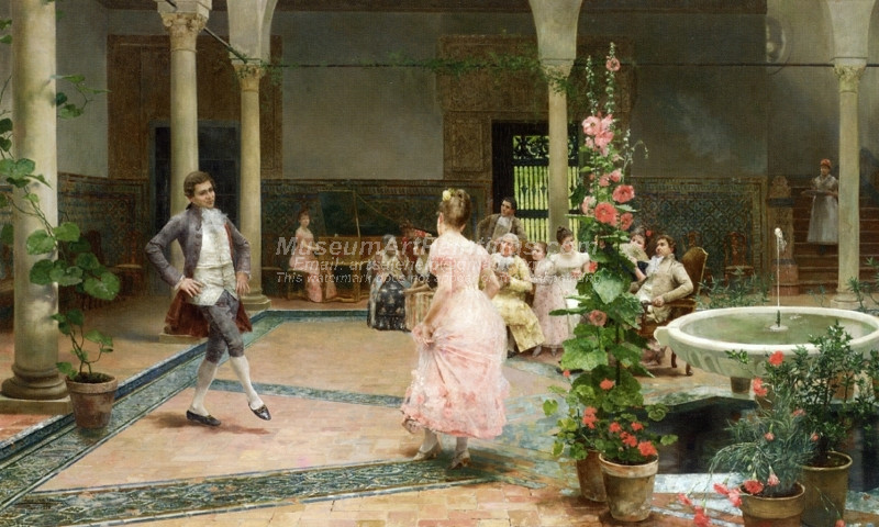 The Dancing Lesson by Jose Jimenez y Aranda