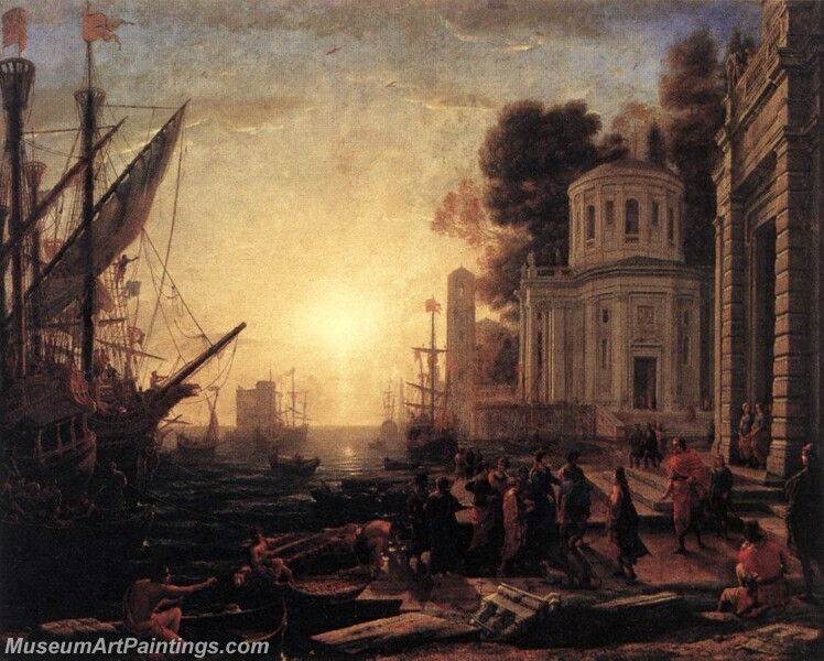 The Disembarkation of Cleopatra at Tarsus Painting