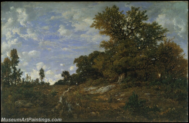 The Edge of the Woods at Monts Girard Fontainebleau Forest Painting