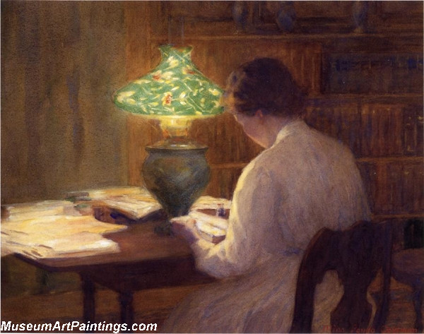 The Evening Lamp by Mina Fonda Ochtman