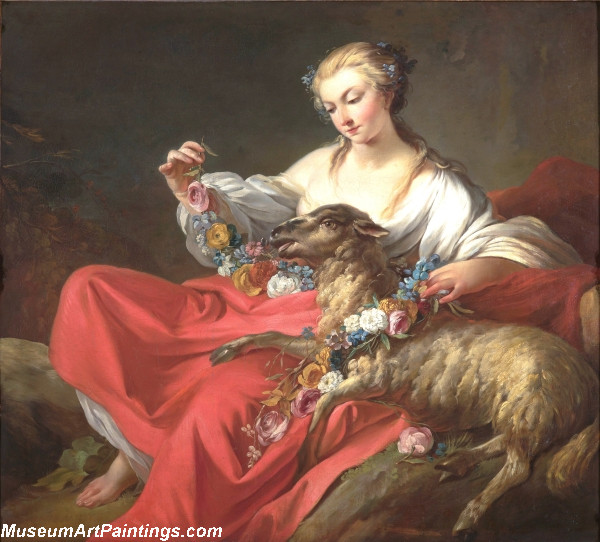 The Favorite Lamb by Jean Baptiste Marie Pierre