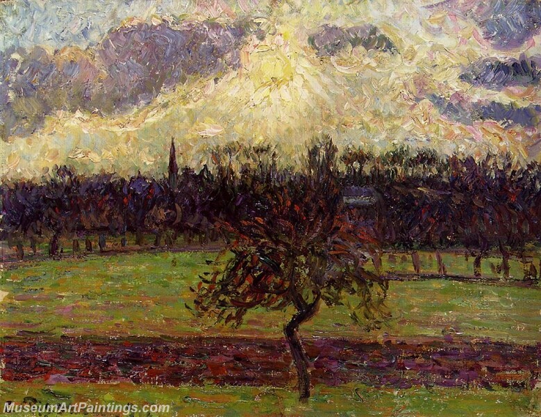 The Fields of Eragny the Apple Tree Painting