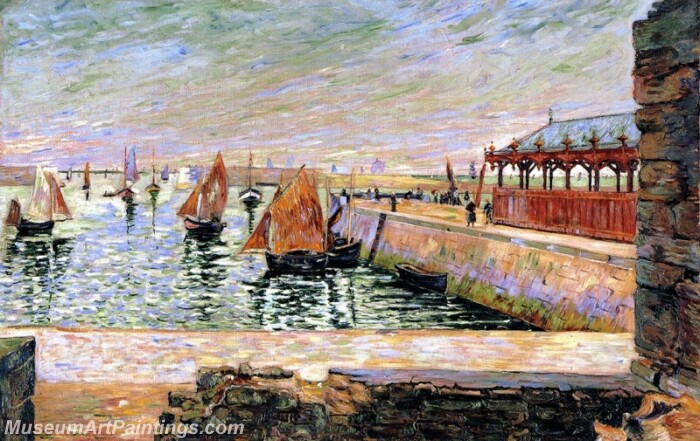 The Fish Market Port en Bessin Painting