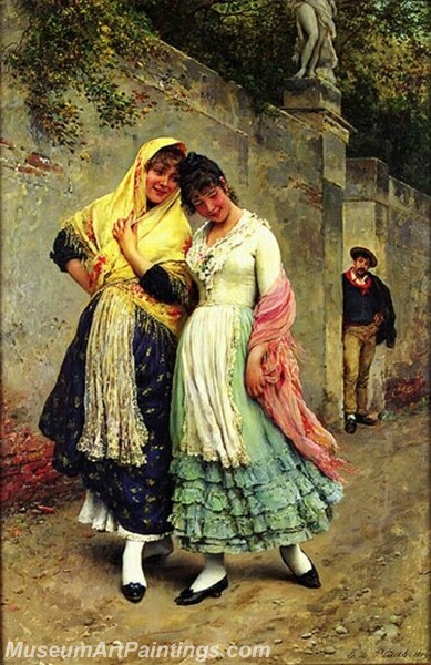 The Flirtation 1 Painting