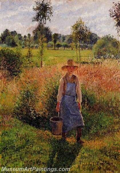 The Gardener Afternoon Sun Eragny Painting