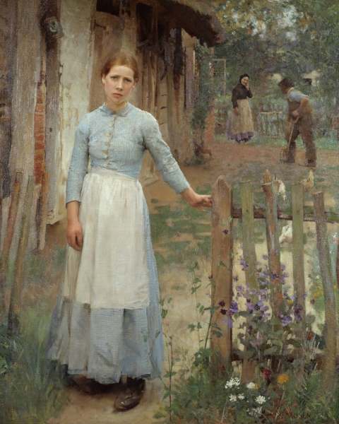 The Girl at the Gate by Sir George Clausen