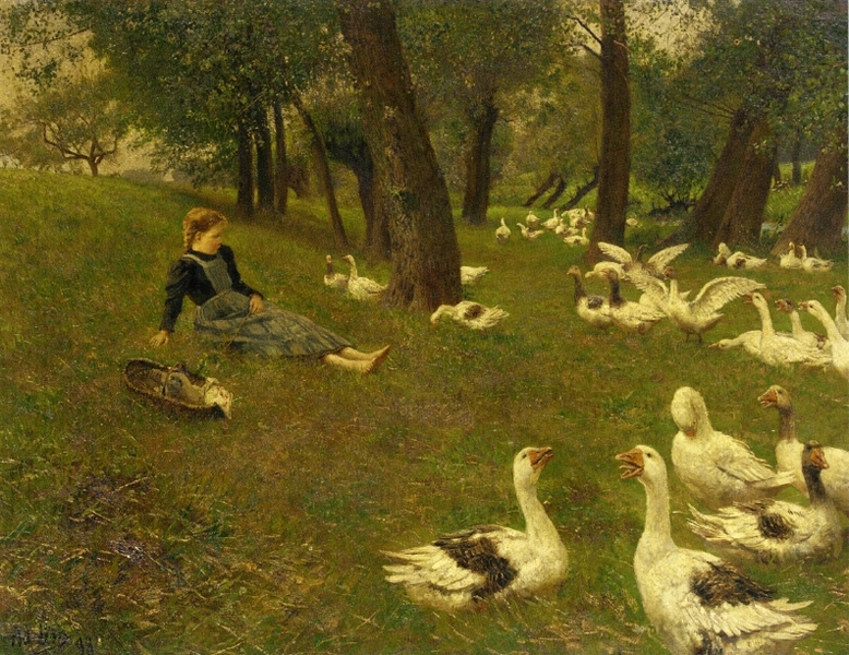 The Goose Girl by Adolf Lins