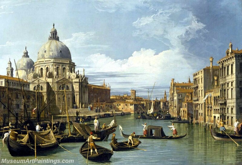 The Grand Canal and the Church Santa Maria della Salute Painting