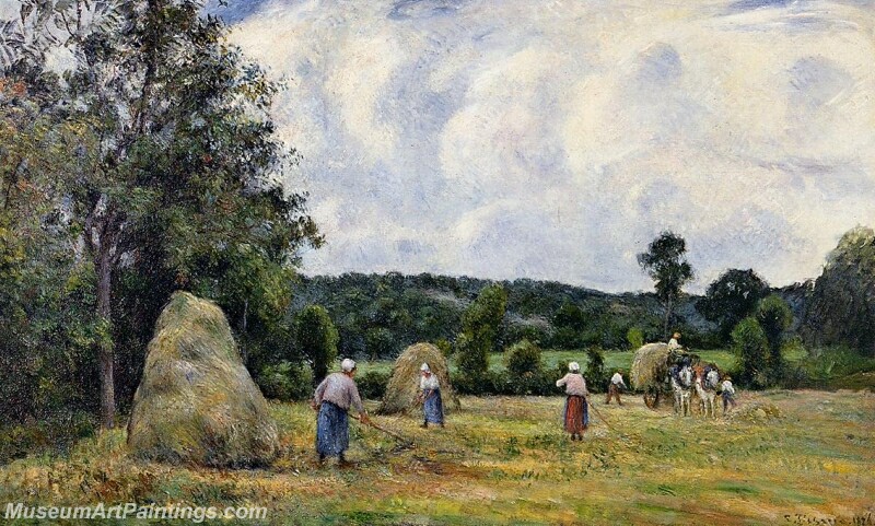 The Harvest at Montfoucault Painting