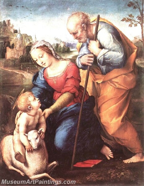 The Holy Family with a Lamb Painting