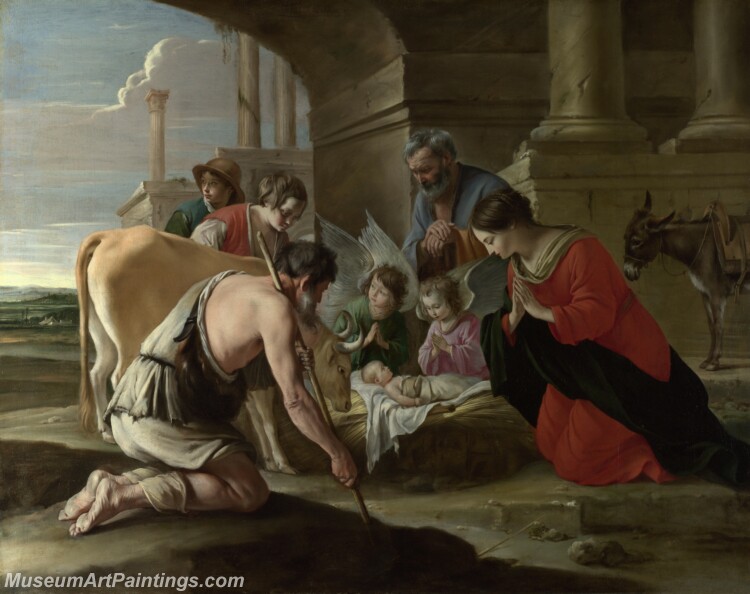 The Le Nain Brothers The Adoration of Shepherds Painting