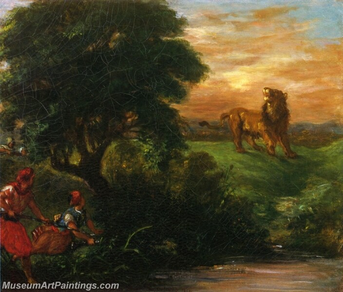 The Lion Hunt 01 Painting