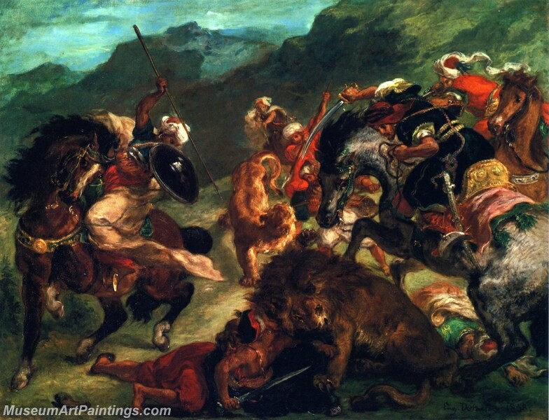 The Lion Hunt Painting