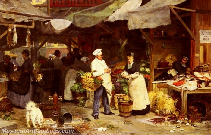 The Maubeuge Market Painting