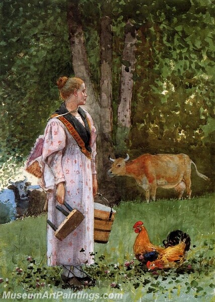 The Milk Maid Painting