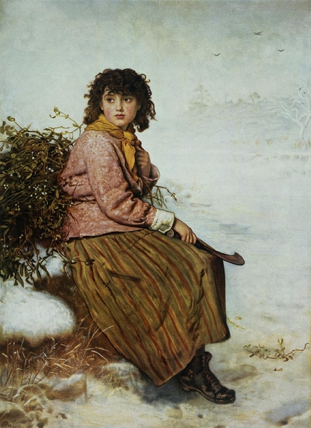 The Mistletoe Gatherer by Sir John Everett Millais