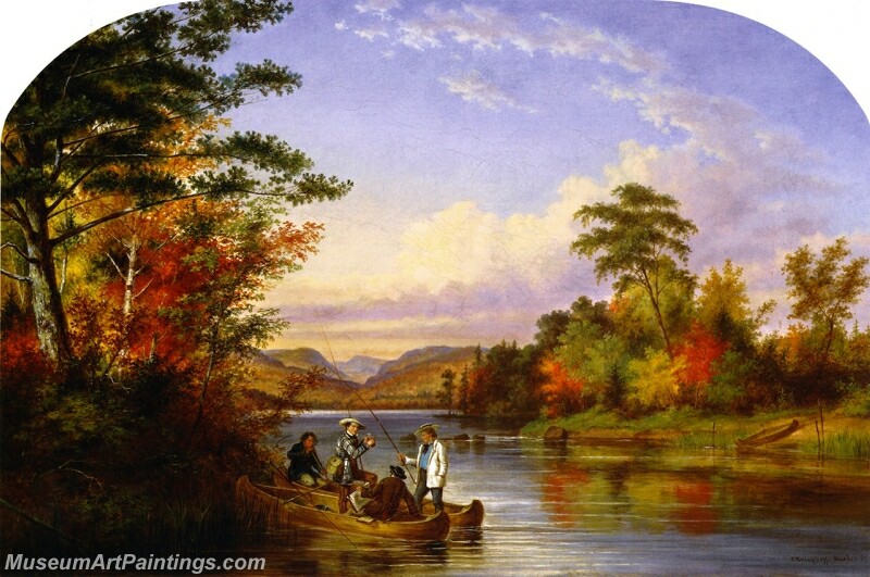 The Narrows on Lake St Charles Painting