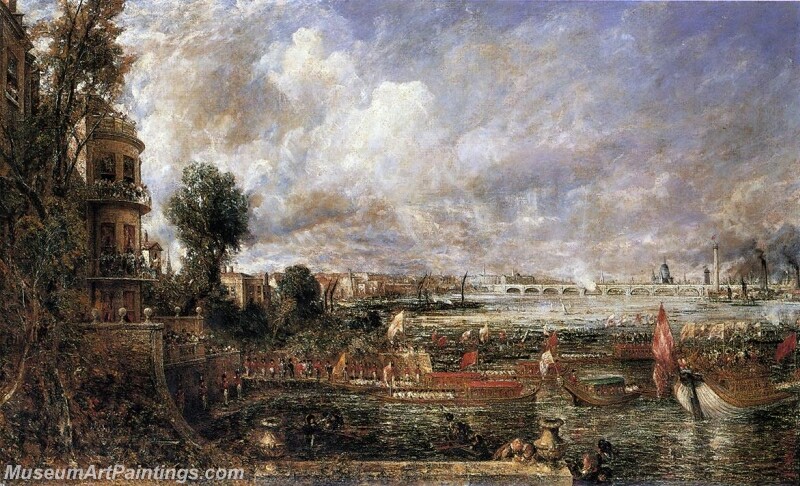 The Opening of Waterloo Bridge seen from Whitehall Stairs Painting