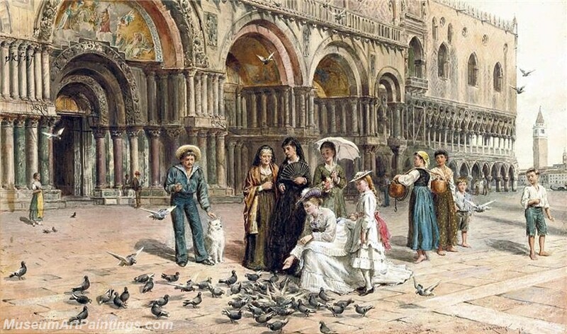 The Pigeons of St Marks Venice Italy Painting