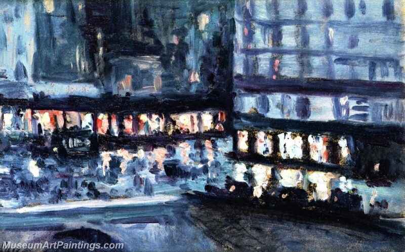 The Pont Neuf at Night Painting