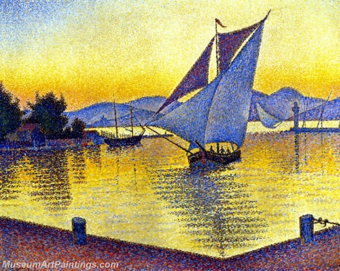 The Port at Sunset Saint Tropez Opus 236 Painting