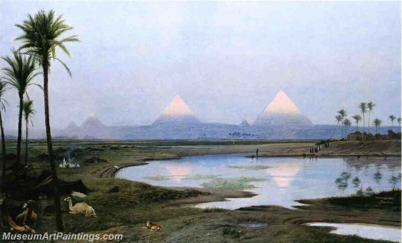 The Pyramids Sunrise Painting