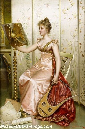 The Recital Painting by Charles Joseph Frederick