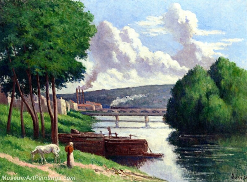 The Seine at Issy Painting