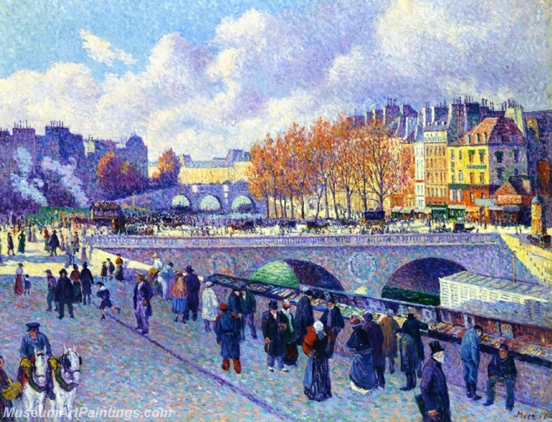 The Seine at Pont Saint Michel Painting