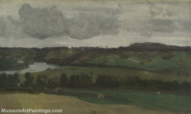 The Seine near Rouen Painting