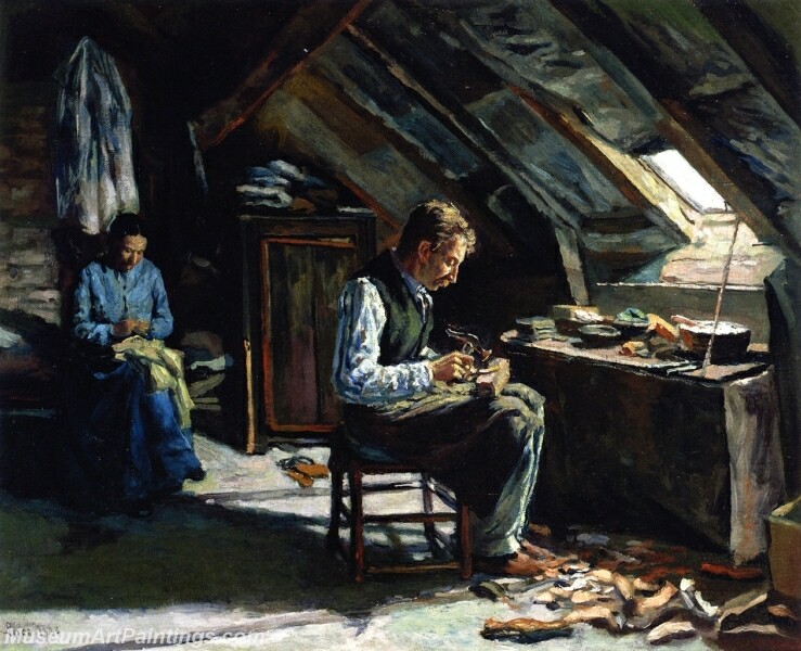 The Shoemaker in His Cooler Attic Painting