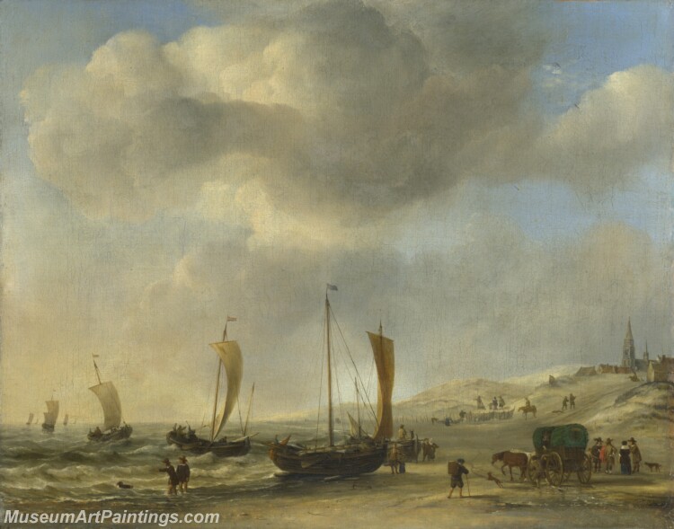 The Shore at Scheveningen Painting