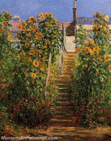 The Steps at Vetheuil Painting