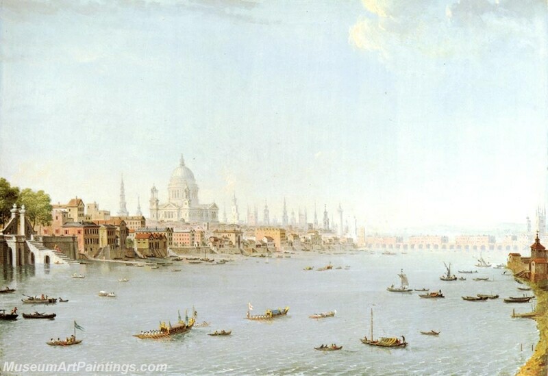 The Thames Looking Towards The City Painting