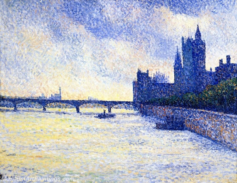 The Thames and the Houses of Parliament London Painting