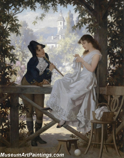 The Tryst Painting by Karl Schweninger