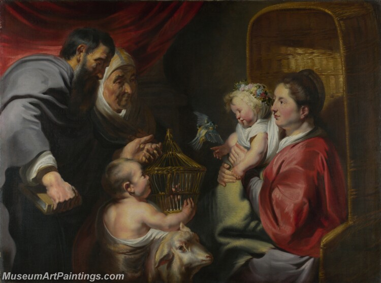 The Virgin and Child with Saint John and his Parents Painting