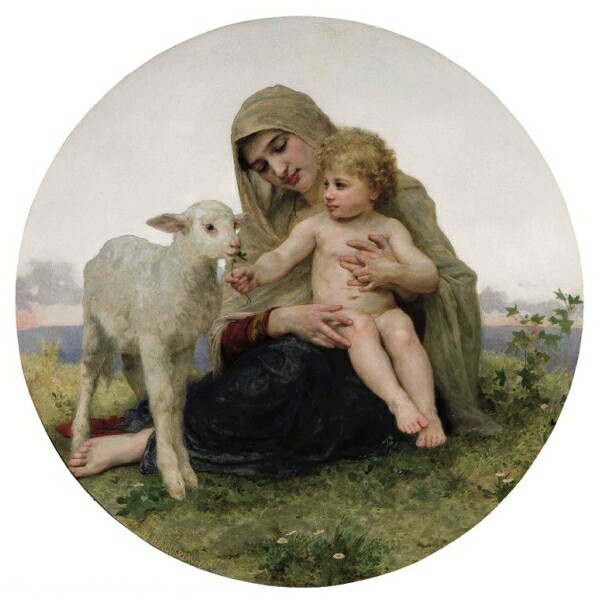 The Virgin with the Lamb Painting