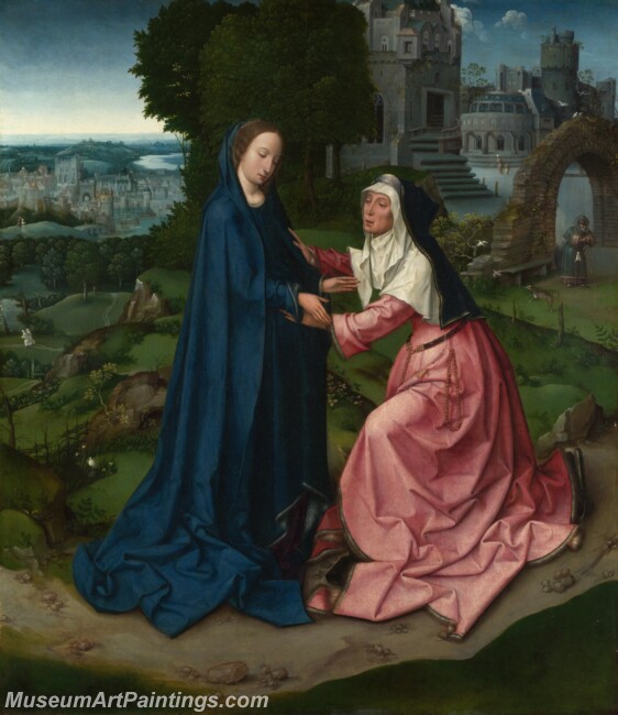 The Visitation of Virgin to Saint Elizabeth Painting