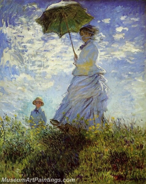 The Walk Woman with a Parasol Painting