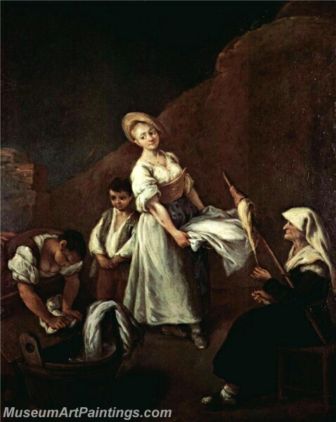 The Washerwomen Painting