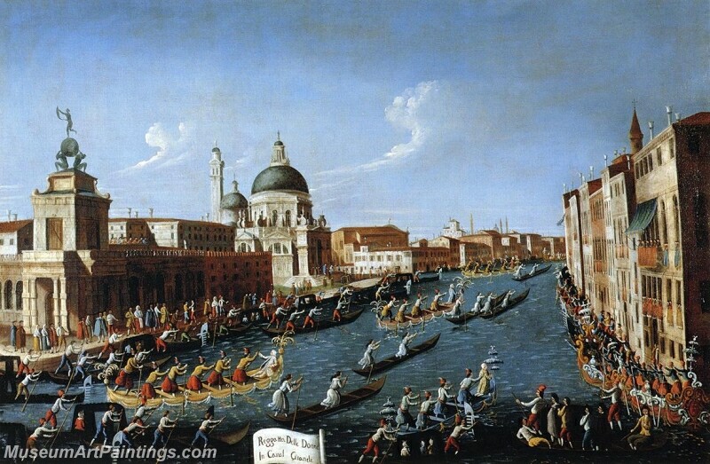 The Womens Regatta on the Grand Canal Painting