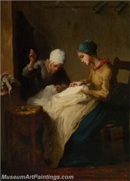 The Young Seamstress Painting