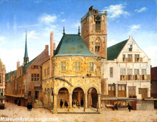 The old town hall of Amsterdam Painting
