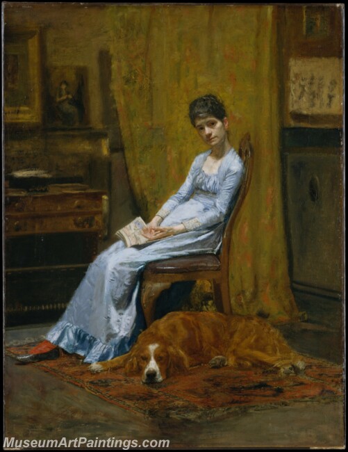 Thomas Eakins The Artists Wife and His Setter Dog Painting