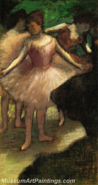 Three Dancers in Pink Painting