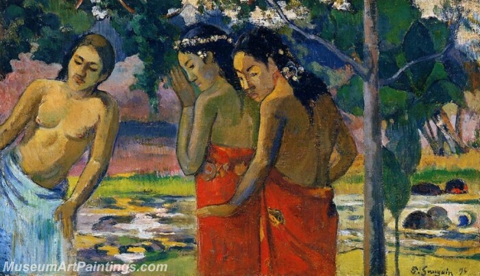 Three Tahitian Women Painting